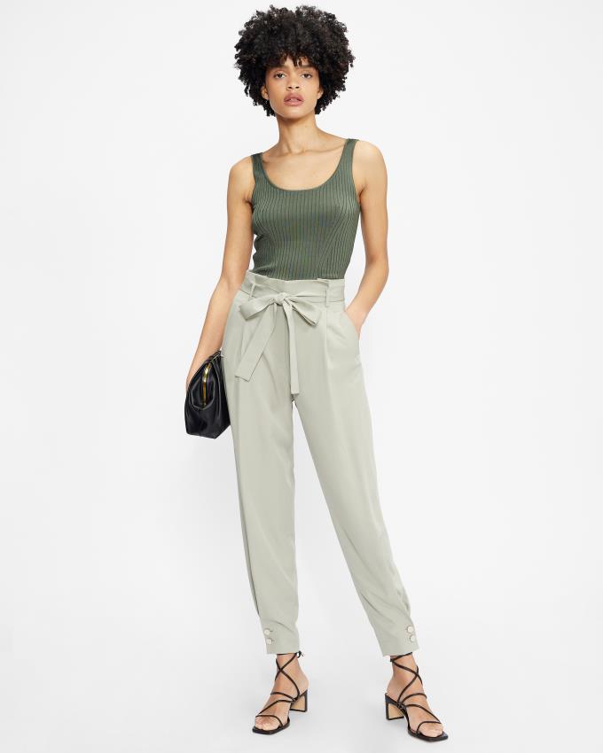 Hauts Ted Baker Knit Co-ord Vert Olive Femme | ONI-32406987